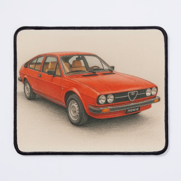 Item preview, Realistic Drawing of a Red Classic Car designed and sold by SylwiaCarArt.