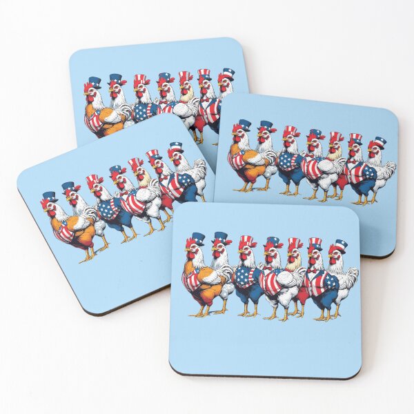 Item preview, Patriotic Roosters designed and sold by HomeFreewithMe.