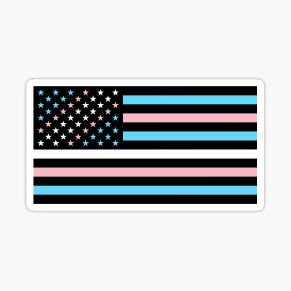 Item preview, Trans Transgender Pride American Pride Flag  designed and sold by fleentstones.