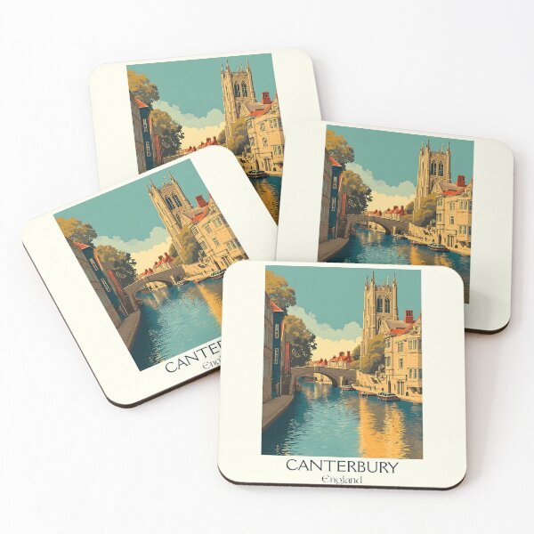 Item preview, Canterbury Cathedral and Tudor Street Travel Poster designed and sold by TuncGK.