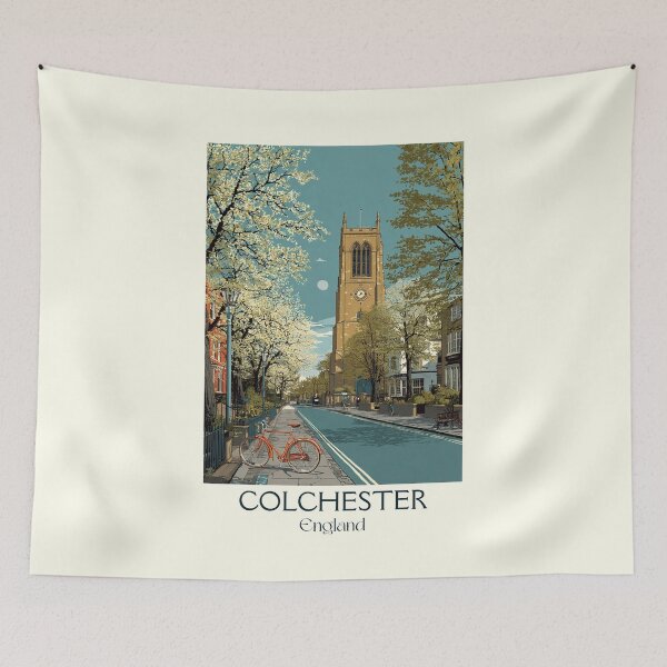 Item preview, Colchester Clock Tower and Blossoms Poster designed and sold by TuncGK.