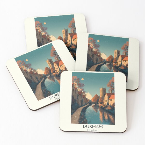 Item preview, Durham Cathedral and River Vintage Poster designed and sold by TuncGK.