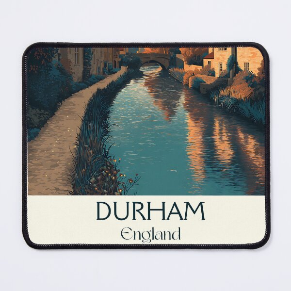 Item preview, Durham Cathedral and River Vintage Poster designed and sold by TuncGK.