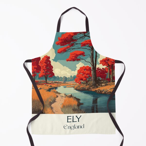 Item preview, Ely England Red Tree Landscape Poster designed and sold by TuncGK.