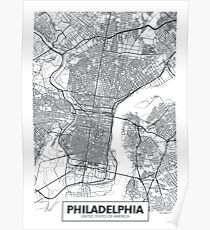 Vektor-Poster Karte Stadt Philadelphia Poster