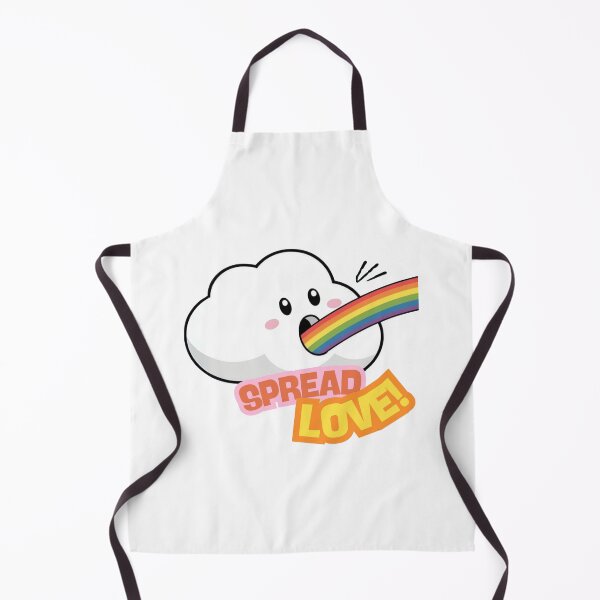 Item preview, Cute Kawaii Cloud Vomiting Rainbow – Funny 'Spread Love' Sticker designed and sold by 2IdiotsDesign.