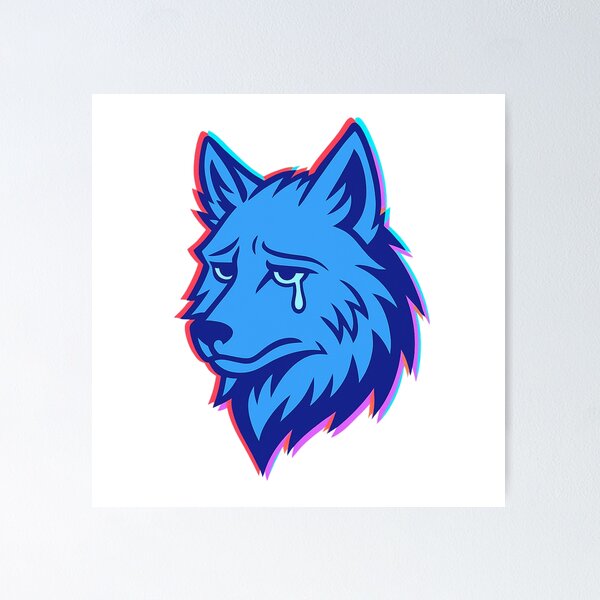 Item preview, Cyber Sad Wolf designed and sold by HappiQuest Studio.