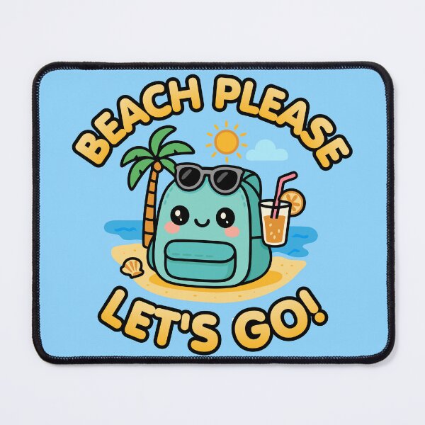 Item preview, Beach Please, Let’s Go! Kawaii Summer Backpack designed and sold by Karma Design.