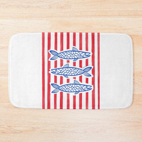 Item preview, Retro fish red and blue  designed and sold by dudaoliveira.art.