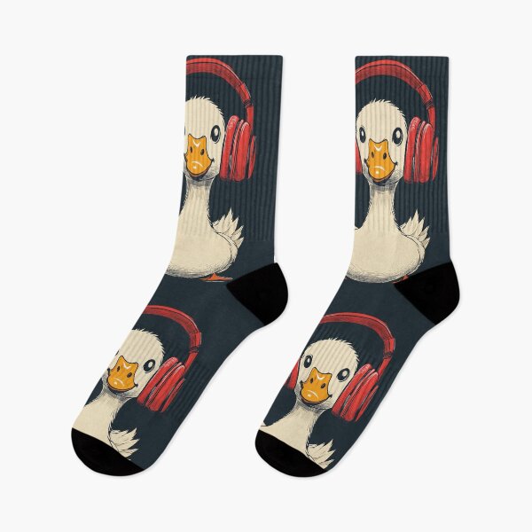 Item preview, Goose listens to country music on headphones designed and sold by BeetleDots.