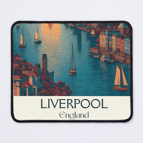 Item preview, Liverpool Sunset Waterfront Skyline Poster designed and sold by TuncGK.