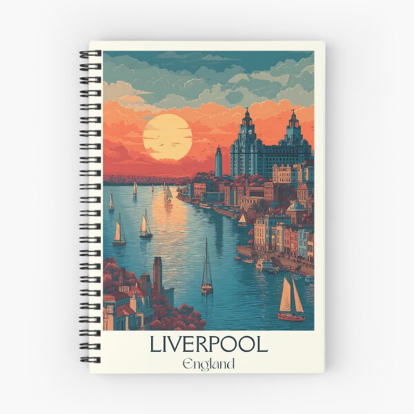 Item preview, Liverpool Sunset Waterfront Skyline Poster designed and sold by TuncGK.