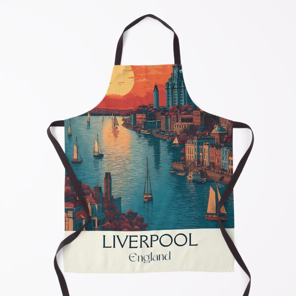 Item preview, Liverpool Sunset Waterfront Skyline Poster designed and sold by TuncGK.