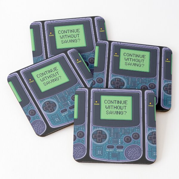 Item preview, Retro Handheld Console – “Continue Without Saving?” Transparent Gaming Design designed and sold by Soft rot studio.