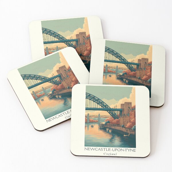 Item preview, Newcastle Upon Tyne Bridge and River Art Print designed and sold by TuncGK.