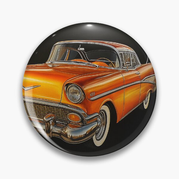 Item preview, Classic American Orange Car designed and sold by SylwiaCarArt.