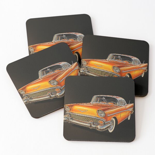 Item preview, Classic American Orange Car designed and sold by SylwiaCarArt.