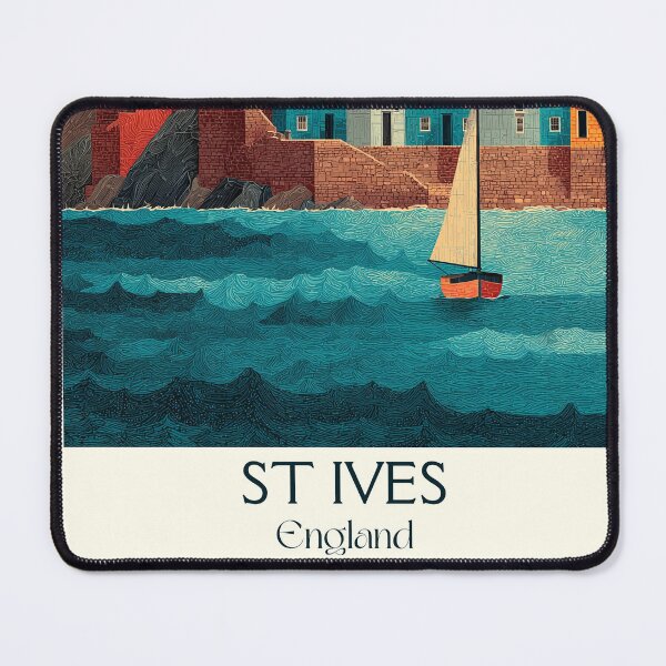 Item preview, St Ives Cornwall Coastal Sunset Poster Print designed and sold by TuncGK.