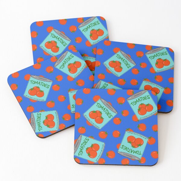 Item preview, Can of Tomatoes With Tomato Background On Blue designed and sold by MBeesShop.