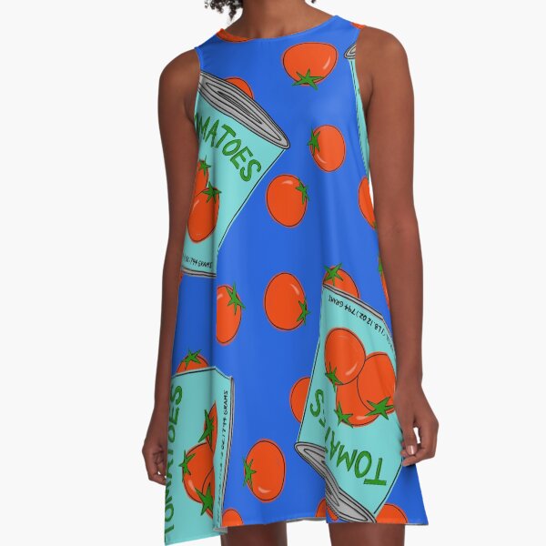 Item preview, Can of Tomatoes With Tomato Background On Blue designed and sold by MBeesShop.