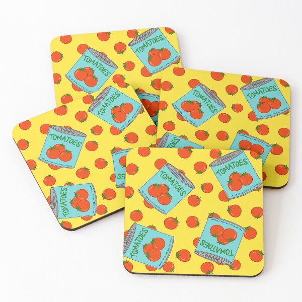Item preview, Can of Tomatoes With Tomato Background On Yellow designed and sold by MBeesShop.