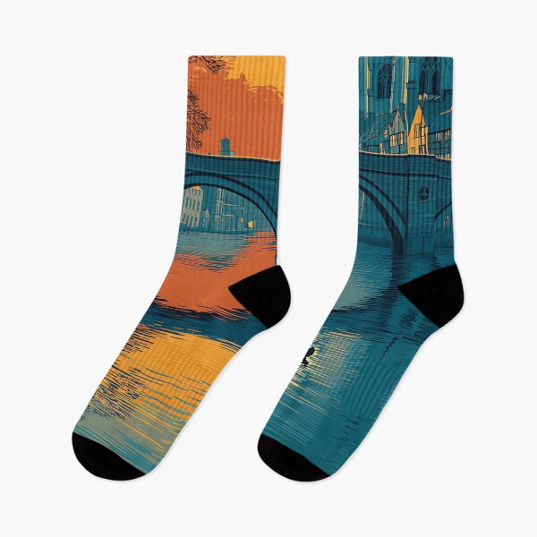 Item preview, York Sunset Bridge and Minster Travel Poster designed and sold by TuncGK.