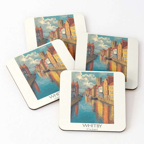 Item preview, Whitby Yorkshire Coast and Harbor View Poster designed and sold by TuncGK.