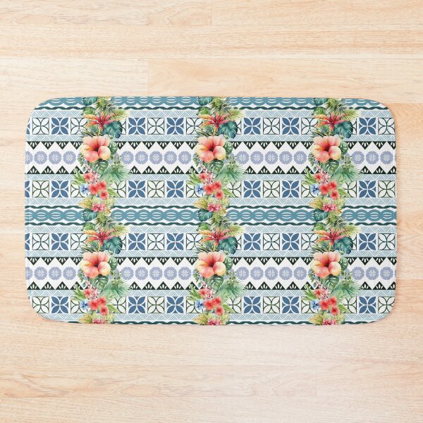 Item preview, Fiji Tropical Island Luisa Pattern Blue designed and sold by lolomastudio.