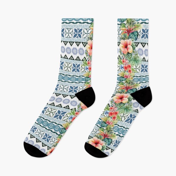 Item preview, Fiji Tropical Island Luisa Pattern Blue designed and sold by lolomastudio.
