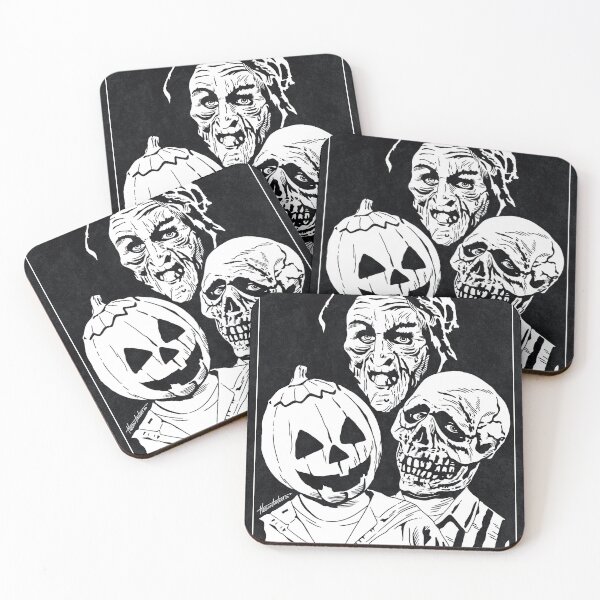 Item preview, SILVER SHAMROCK MASKS - Halloween III: Season of the Witch (Black and White) designed and sold by FamousWeirdosRB.