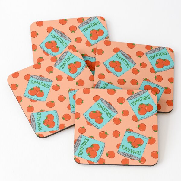 Item preview, Can of Tomatoes With Tomato Background On Light Orange Peach designed and sold by MBeesShop.