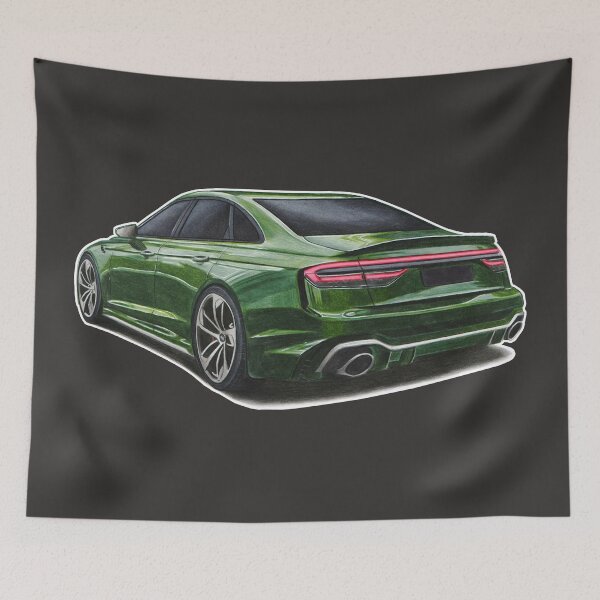 Item preview, Green modern German car designed and sold by SylwiaCarArt.
