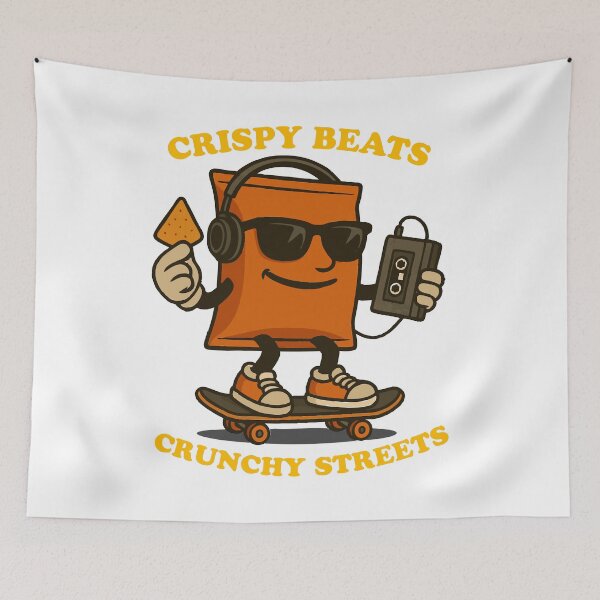 Item preview, Cool Retro Chips Skater – Vintage Snack Mascot 90s Vibes designed and sold by KozbiDesign.
