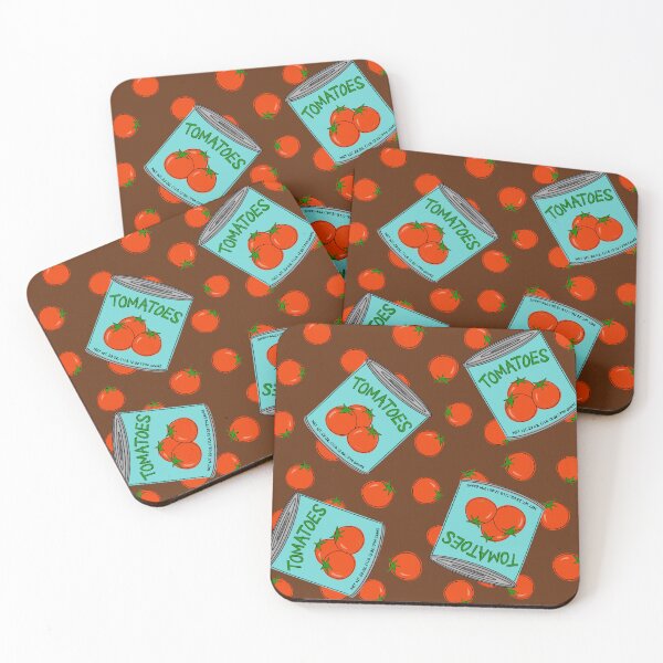 Item preview, Can of Tomatoes With Tomato Background On Brown Beige Tan designed and sold by MBeesShop.
