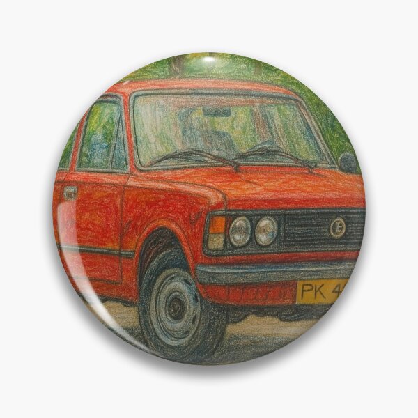 Item preview, Red Polish Classic Car 125p designed and sold by SylwiaCarArt.
