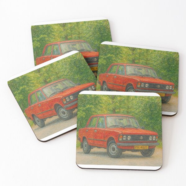 Item preview, Red Polish Classic Car 125p designed and sold by SylwiaCarArt.