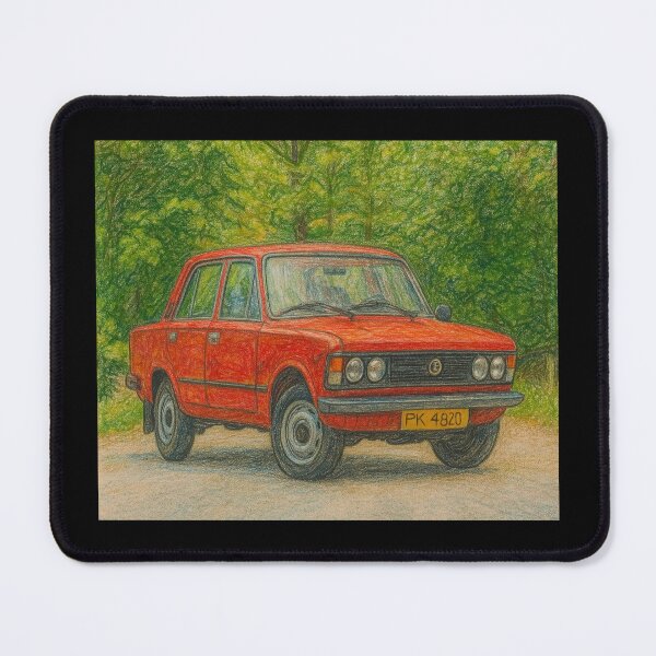 Item preview, Red Polish Classic Car 125p designed and sold by SylwiaCarArt.