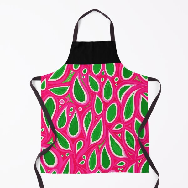 Item preview, Pink and Green Droopy Paisley-Inspired Abstract Pattern designed and sold by EmeraldeaArt.