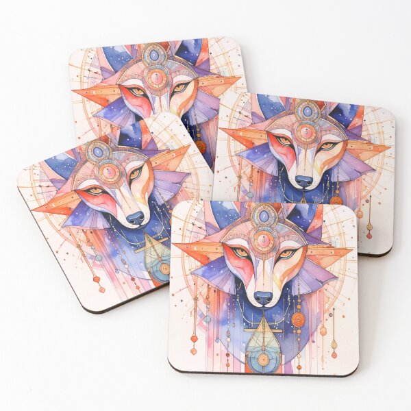 Item preview, Geometric Wolf Art designed and sold by Geonimalia.