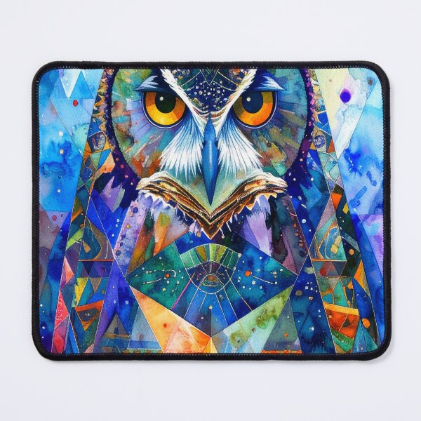Item preview, Geometric Owl Art Piece designed and sold by Geonimalia.