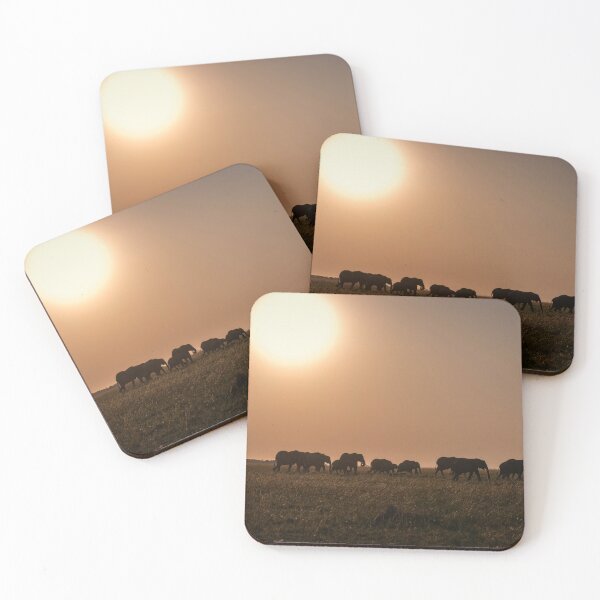 Item preview, Elephants at Sunset Masai Mara Kenya designed and sold by PhotoArt by Joan Carroll.
