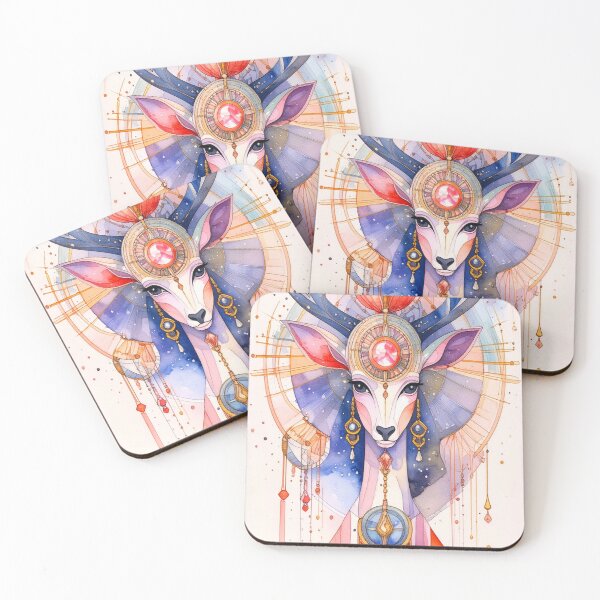 Item preview, Geometric Deer Art designed and sold by Geonimalia.