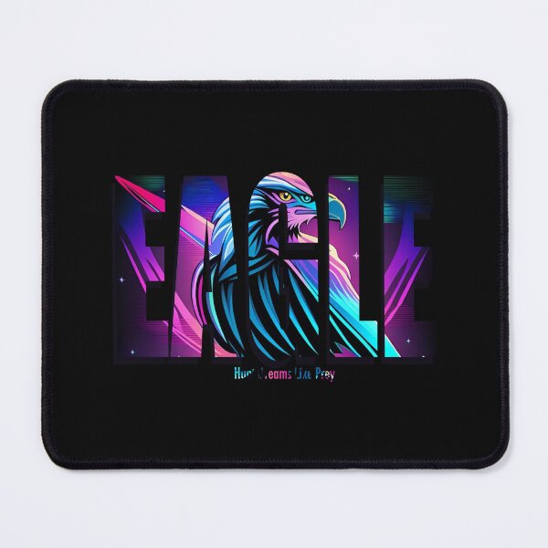 Item preview, Eagle Typography Art | Motivational Neon Design -Hunt Dreams Like Prey designed and sold by Whisky1111.