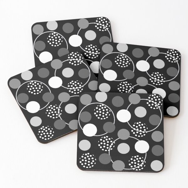 Item preview, Grey, White Polka Dots, Circles, Dots, Spots, Fabric  designed and sold by AASparksDesigns.