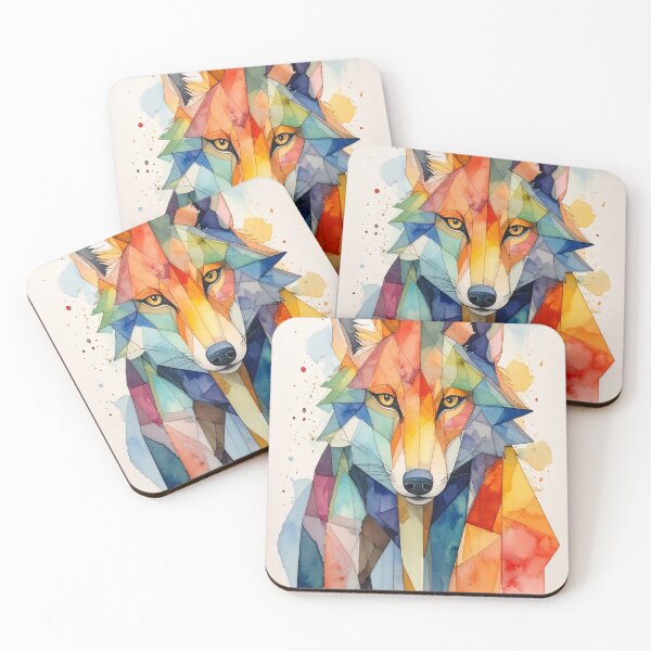 Item preview, Geometric Wolf Art designed and sold by Geonimalia.