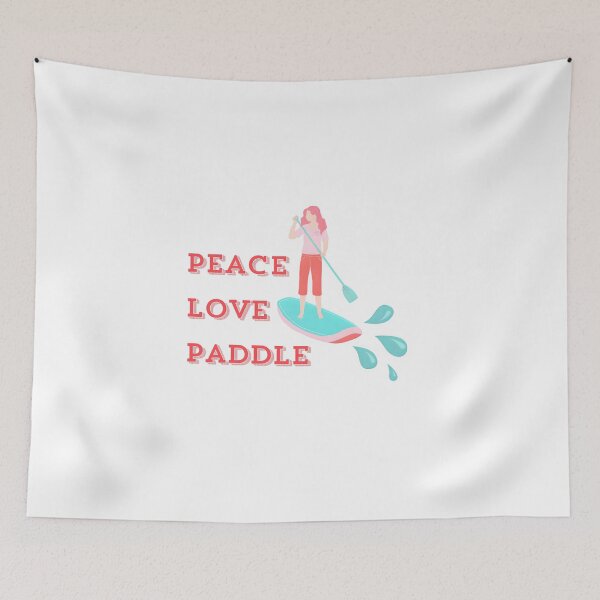 Item preview, Peace Love Paddle – Paddle Boarder Retro Vintage Design designed and sold by OurColorful.