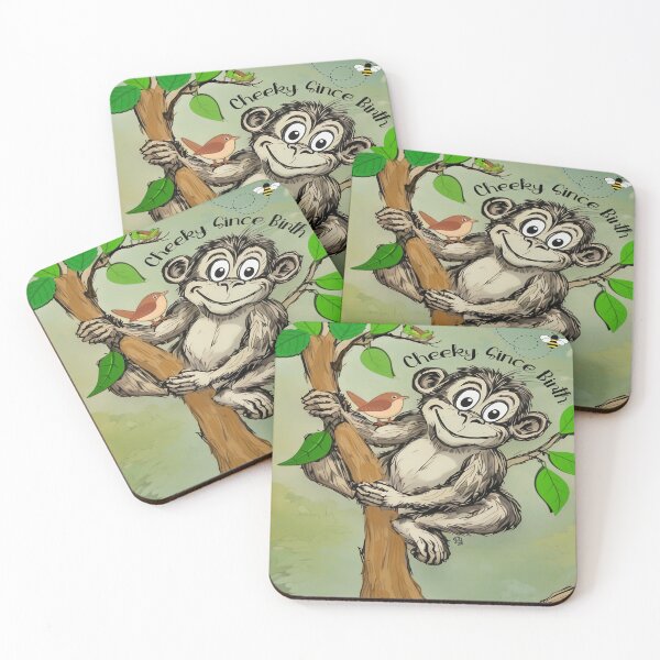 Item preview, Cheeky Monkey in Tree Illustration designed and sold by gleefulme.