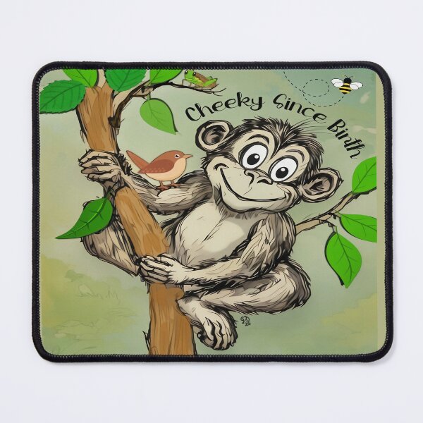Item preview, Cheeky Monkey in Tree Illustration designed and sold by gleefulme.