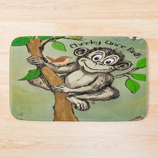 Item preview, Cheeky Monkey in Tree Illustration designed and sold by gleefulme.