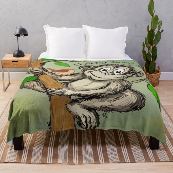 Item preview, Cheeky Monkey in Tree Illustration designed and sold by gleefulme.
